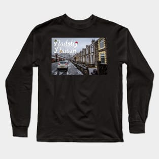 Nadolig Llawen - Snowy Street Long Sleeve T-Shirt